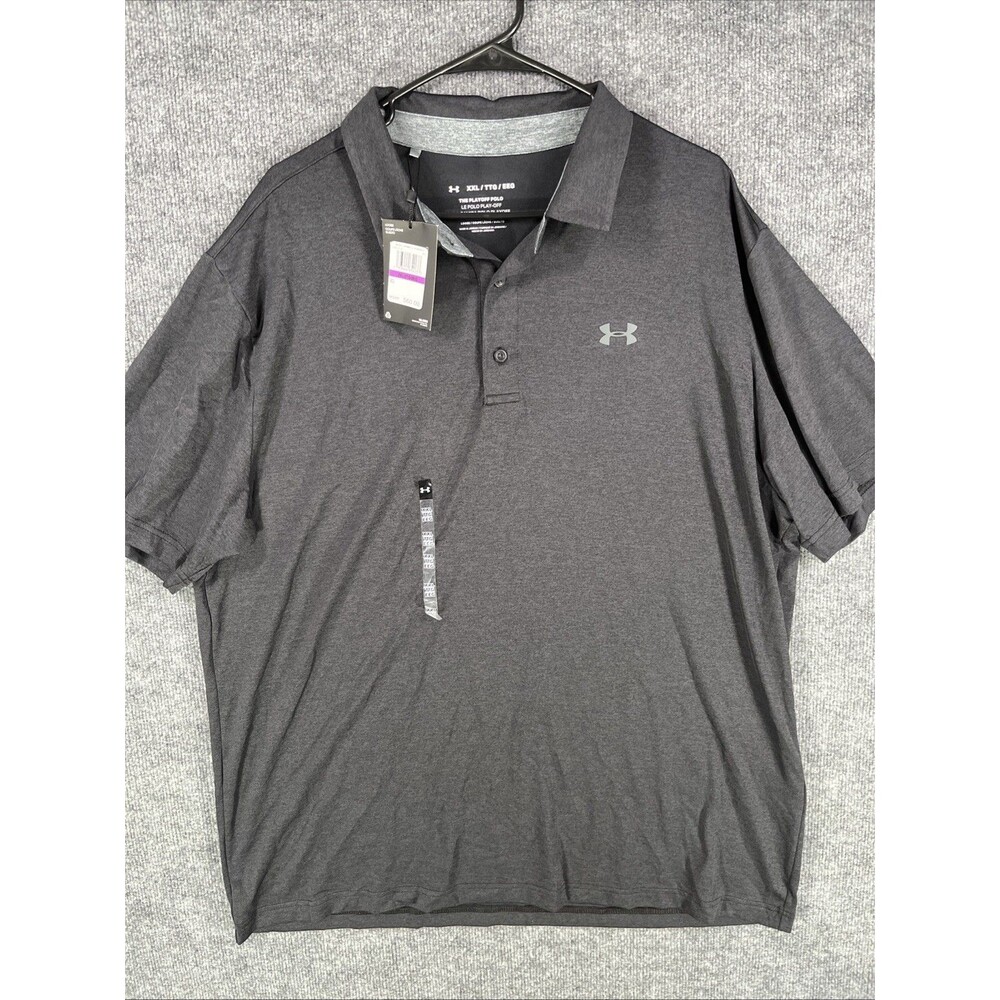 Under Armour Playoff Polo XXL Gray Loose Fit Golf Performance NWT